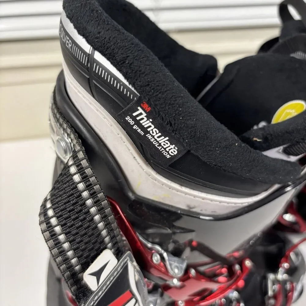 Atomic Silver Hawx 2.0 90 Ski Boots Red Black 295mm Size 25 25.5 Thinsulate 200